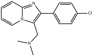 N-([2-(4-CHLOROPHENYL)IMIDAZO[1,2-A]PYRIDIN-3-YL]METHYL)-N,N-DIMETHYLAMINE Struktur