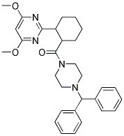 1-[(2-(4,6-DIMETHOXYPYRIMIDIN-2-YL)CYCLOHEXYL)CARBONYL]-4-DIPHENYLMETHYLPIPERAZINE|