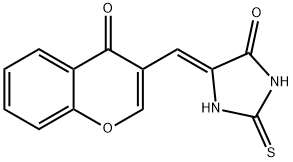 5-[(4-OXO-4H-CHROMEN-3-YL)METHYLENE]-2-THIOXOTETRAHYDRO-4H-IMIDAZOL-4-ONE Struktur