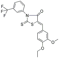 (5Z)-5-(4-ETHOXY-3-METHOXYBENZYLIDENE)-2-THIOXO-3-[3-(TRIFLUOROMETHYL)PHENYL]-1,3-THIAZOLIDIN-4-ONE Struktur