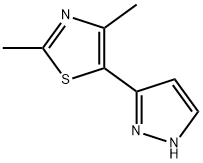 2,4-DIMETHYL-5-(1H-PYRAZOL-3-YL)-1,3-THIAZOLE Struktur