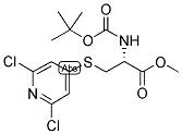 N-BOC-S-(2,6-DICHLOROPYRIDIN-4-YL)-(L)-CYSTEINE, METHYL ESTER Struktur