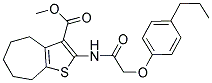 METHYL 2-(2-(4-PROPYLPHENOXY)ACETAMIDO)-5,6,7,8-TETRAHYDRO-4H-CYCLOHEPTA[B]THIOPHENE-3-CARBOXYLATE Struktur