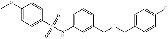 N-(3-([(4-FLUOROBENZYL)OXY]METHYL)PHENYL)-4-METHOXYBENZENESULFONAMIDE Struktur