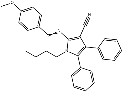 1-BUTYL-2-([(E)-(4-METHOXYPHENYL)METHYLIDENE]AMINO)-4,5-DIPHENYL-1H-PYRROLE-3-CARBONITRILE Struktur