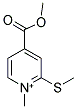 4-(METHOXYCARBONYL)-1-METHYL-2-(METHYLSULFANYL)PYRIDINIUM Struktur