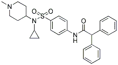 N-[4-((CYCLOPROPYL(1-METHYLPIPERIDIN-4-YL)AMINO)SULPHONYL)PHENYL]DIPHENYLACETAMIDE Struktur