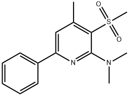 N,N,4-TRIMETHYL-3-(METHYLSULFONYL)-6-PHENYL-2-PYRIDINAMINE Struktur