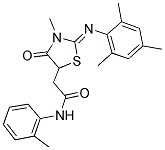 (Z)-2-(2-(MESITYLIMINO)-3-METHYL-4-OXOTHIAZOLIDIN-5-YL)-N-O-TOLYLACETAMIDE Struktur