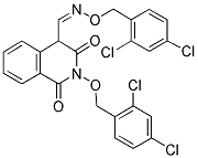 2-[(2,4-DICHLOROBENZYL)OXY]-1,3-DIOXO-1,2,3,4-TETRAHYDRO-4-ISOQUINOLINECARBALDEHYDE O-(2,4-DICHLOROBENZYL)OXIME Struktur