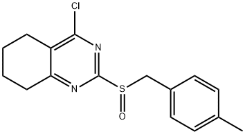 4-CHLORO-2-[(4-METHYLBENZYL)SULFINYL]-5,6,7,8-TETRAHYDROQUINAZOLINE Struktur