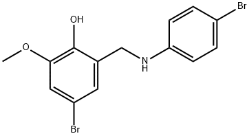 4-BROMO-2-[(4-BROMOANILINO)METHYL]-6-METHOXYBENZENOL Struktur