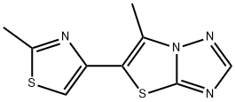 6-METHYL-5-(2-METHYL-1,3-THIAZOL-4-YL)[1,3]THIAZOLO[3,2-B][1,2,4]TRIAZOLE Struktur