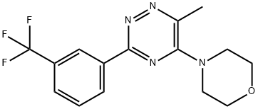 6-METHYL-5-MORPHOLINO-3-[3-(TRIFLUOROMETHYL)PHENYL]-1,2,4-TRIAZINE Struktur