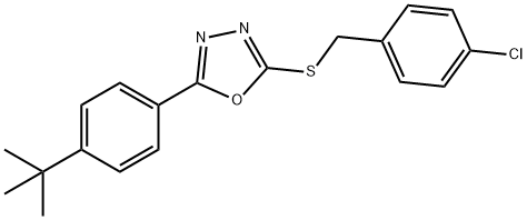 2-[4-(TERT-BUTYL)PHENYL]-5-[(4-CHLOROBENZYL)SULFANYL]-1,3,4-OXADIAZOLE Struktur