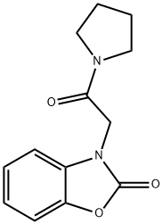 3-[2-OXO-2-(1-PYRROLIDINYL)ETHYL]-1,3-BENZOXAZOL-2(3H)-ONE Struktur