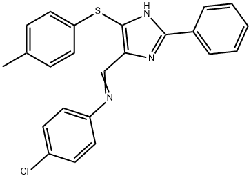 4-CHLORO-N-((5-[(4-METHYLPHENYL)SULFANYL]-2-PHENYL-1H-IMIDAZOL-4-YL)METHYLENE)ANILINE Struktur