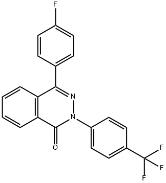 4-(4-FLUOROPHENYL)-2-[4-(TRIFLUOROMETHYL)PHENYL]-1(2H)-PHTHALAZINONE Struktur