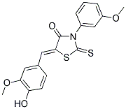 (5Z)-5-(4-HYDROXY-3-METHOXYBENZYLIDENE)-3-(3-METHOXYPHENYL)-2-THIOXO-1,3-THIAZOLIDIN-4-ONE Struktur