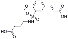 (2E)-3-(3-([(3-CARBOXYPROPYL)AMINO]SULFONYL)-4-METHOXYPHENYL)ACRYLIC ACID Struktur