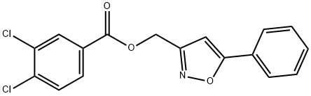 (5-PHENYL-3-ISOXAZOLYL)METHYL 3,4-DICHLOROBENZENECARBOXYLATE Struktur