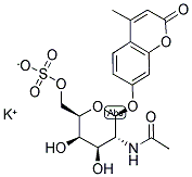 4-METHYLUMBELLIFERYL 2-ACETAMIDO-2-DEOXY-B-D-GALACTOPYRANOSIDE, 6-SULFATE, POTASSIUM SALT Struktur