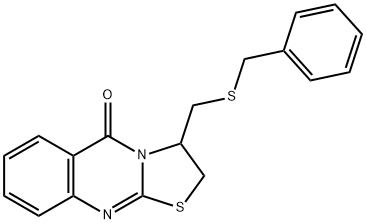 3-[(BENZYLSULFANYL)METHYL]-2,3-DIHYDRO-5H-[1,3]THIAZOLO[2,3-B]QUINAZOLIN-5-ONE Struktur