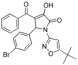 4-BENZOYL-5-(4-BROMOPHENYL)-1-(5-TERT-BUTYLISOXAZOL-3-YL)-3-HYDROXY-1H-PYRROL-2(5H)-ONE Struktur