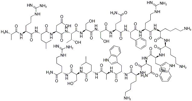 ALA-ARG-LEU-ASP-THR-SER-SER-GLN-PHE-ARG-LYS-LYS-TRP-ASN-LYS-TRP-ALA-LEU-SER-ARG-NH2 Struktur