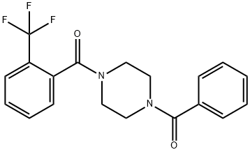 (4-BENZOYLPIPERAZINO)[2-(TRIFLUOROMETHYL)PHENYL]METHANONE Struktur