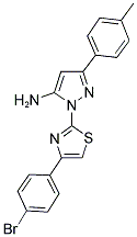 1-[4-(4-BROMOPHENYL)-1,3-THIAZOL-2-YL]-3-(4-METHYLPHENYL)-1H-PYRAZOL-5-AMINE Struktur