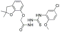 1-(2-(2,2-DIMETHYL(3-OXAINDAN-4-YLOXY))ACETYL)-4-(5-CHLORO-2-METHOXYPHENYL)THIOSEMICARBAZIDE Struktur