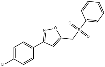 3-(4-CHLOROPHENYL)-5-[(PHENYLSULFONYL)METHYL]ISOXAZOLE Struktur