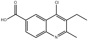 4-CHLORO-3-ETHYL-2-METHYLQUINOLINE-6-CARBOXYLIC ACID Struktur