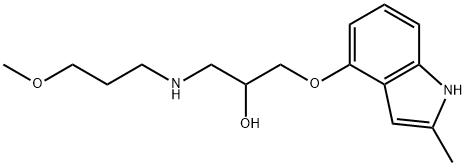 1-[(3-METHOXYPROPYL)AMINO]-3-[(2-METHYL-1H-INDOL-4-YL)OXY]-2-PROPANOL Struktur