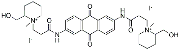 2,6-BIS[3-[(2-HYDROXYMETHYL)-N-METHYLPIPERIDINO]PROPIONAMIDO]ANTHRACENE-9, 10-DIONE, DIIODIDE Struktur