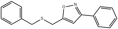 5-[(BENZYLSULFANYL)METHYL]-3-PHENYLISOXAZOLE Struktur