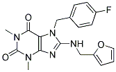 7-(4-FLUOROBENZYL)-8-[(2-FURYLMETHYL)AMINO]-1,3-DIMETHYL-3,7-DIHYDRO-1H-PURINE-2,6-DIONE Struktur