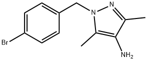 1-(4-BROMO-BENZYL)-3,5-DIMETHYL-1H-PYRAZOL-4-YLAMINE Struktur