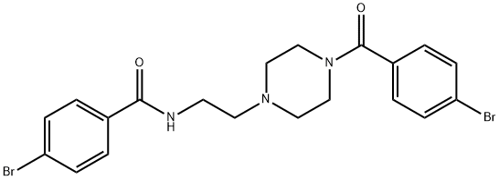 4-BROMO-N-(2-[4-(4-BROMOBENZOYL)PIPERAZINO]ETHYL)BENZENECARBOXAMIDE Struktur