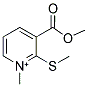 3-(METHOXYCARBONYL)-1-METHYL-2-(METHYLSULFANYL)PYRIDINIUM Struktur