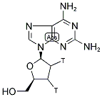 2',3'-DIDEOXY-2,6-DIAMINOPURINE RIBOSIDE, [2',3'-3H]- Struktur