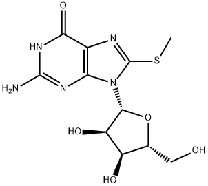 8-METHYLTHIOGUANOSINE Struktur