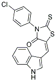 (5E)-3-(4-CHLOROPHENYL)-5-(1H-INDOL-3-YLMETHYLENE)-2-THIOXO-1,3-THIAZOLIDIN-4-ONE Struktur