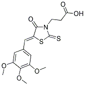 3-[4-OXO-2-THIOXO-5-(3,4,5-TRIMETHOXY-BENZYLIDENE)-THIAZOLIDIN-3-YL]-PROPIONIC ACID Struktur