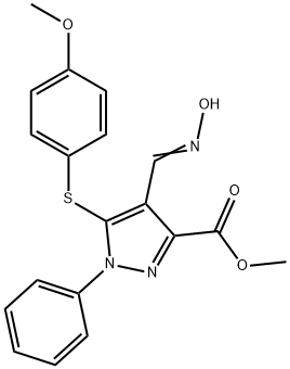 METHYL 4-[(HYDROXYIMINO)METHYL]-5-[(4-METHOXYPHENYL)SULFANYL]-1-PHENYL-1H-PYRAZOLE-3-CARBOXYLATE Struktur