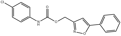 (5-PHENYL-3-ISOXAZOLYL)METHYL N-(4-CHLOROPHENYL)CARBAMATE Struktur