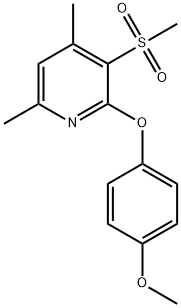 2-(4-METHOXYPHENOXY)-4,6-DIMETHYL-3-(METHYLSULFONYL)PYRIDINE Struktur