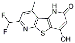 7-DIFLUOROMETHYL-4-HYDROXY-9-METHYL-1H-THIENO[2,3-B:4,5-B']DIPYRIDIN-2-ONE Struktur