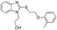 2-(2-([2-(2-METHYLPHENOXY)ETHYL]THIO)-1H-BENZIMIDAZOL-1-YL)ETHANOL Struktur